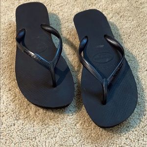 Havaianas black platform flip flop